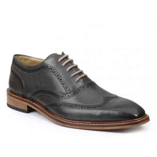 Giorgio Brutini "Rant" Medium Blue / Black Wingtip Genuine Leather Shoes 25020